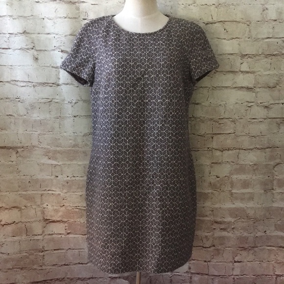 Vintage Benetton Shift Dress Tweed Geometric Large - Picture 1 of 5